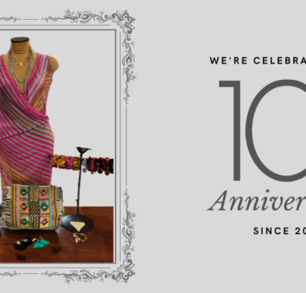 Catwalk 10th Anniversary with framed photo of clothing and accessories